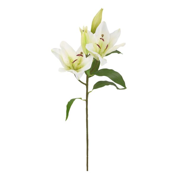 Искусственный цветок IN GARDEN H75см, белая лилия