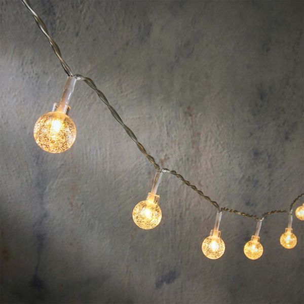 LED-light string SHINE BALL 10LED100cm battery operated, with timer