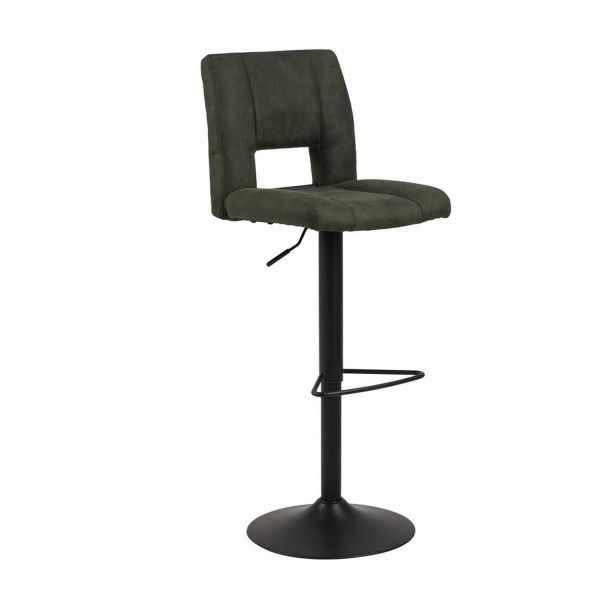 Bar stool SYLVIA olive green/black