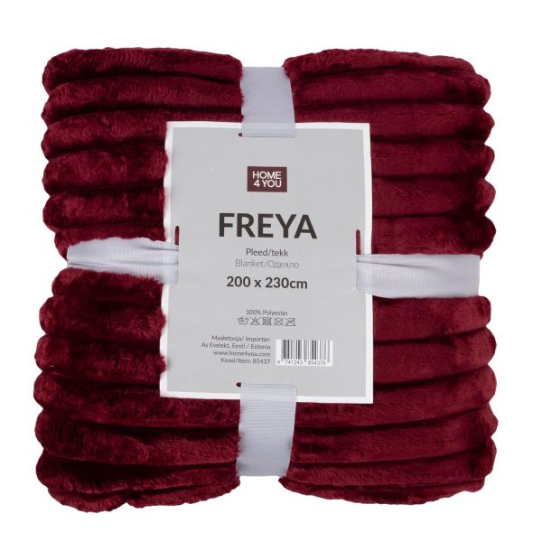 Plaid FREYA XL 200x230cm, dark red