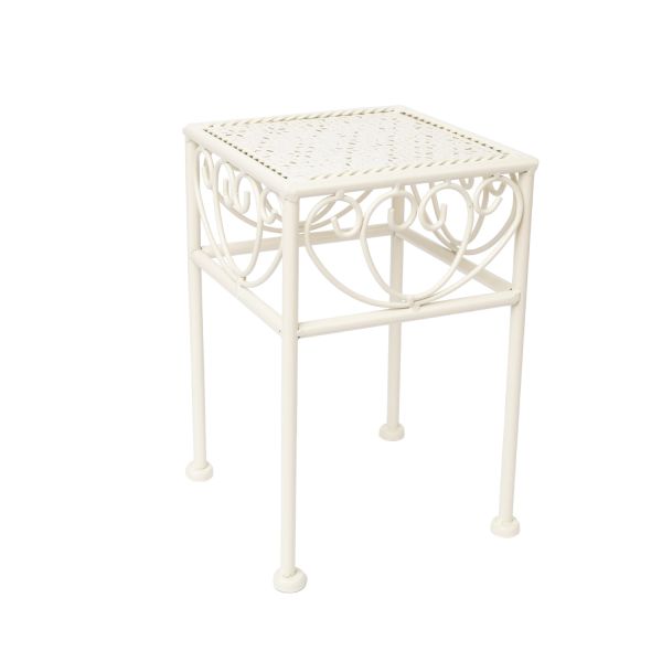 Flower stand SANDY 18x18xH28cm, antique white