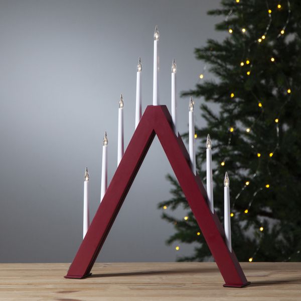 Подсвечник JAZZ H48см, красный