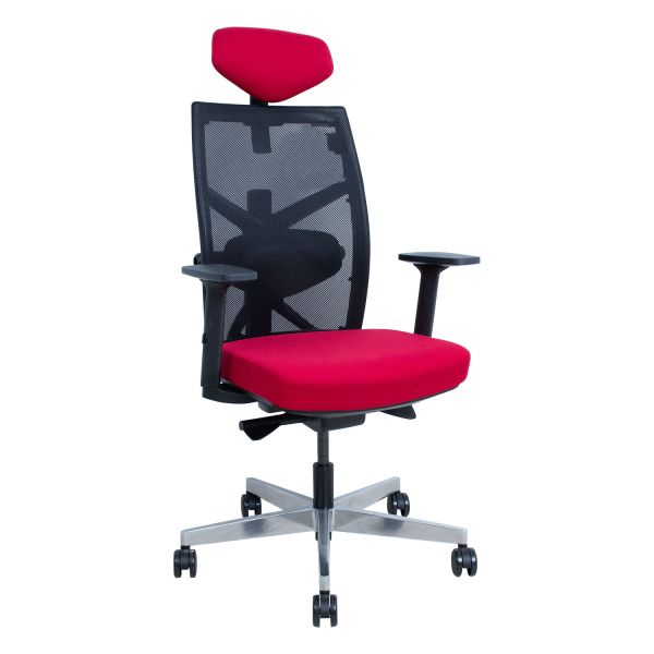 Task chair TUNE dark red/black