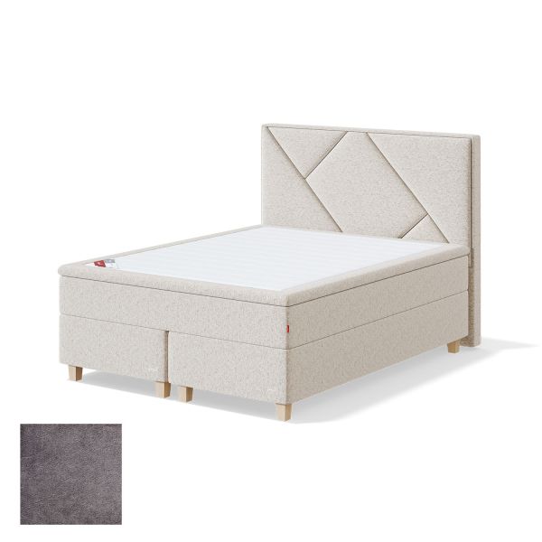 Continental bed RED CONTINENTAL HARRISSON 180x200cm, firm, grey