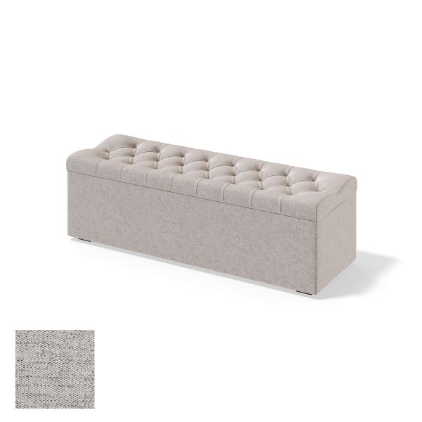 Storage box for continental bed RED/BLACK SOLHALL VERANO 180cm, light grey