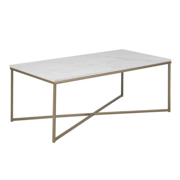 Coffee table ALISMA 120x60xH46cm, white
