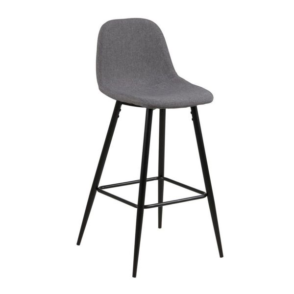 Counter stool WILMA light grey/black