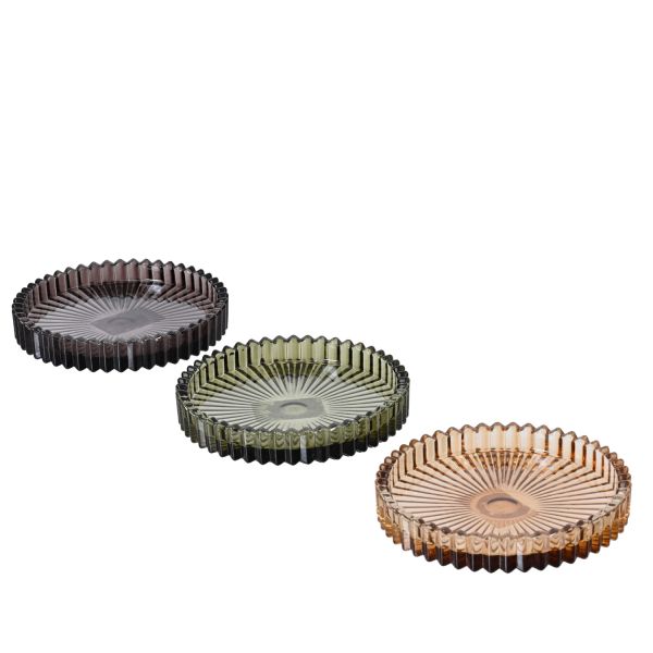 Candleholder WISH GLASS D10cm, mix