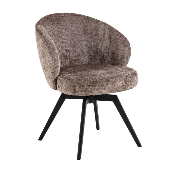 Dining chair with armrest DARLENE brown