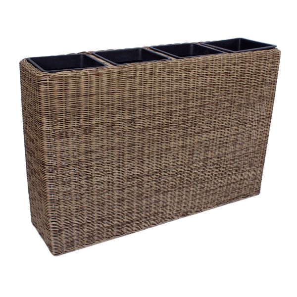 Контейнер для цветов WICKER 89x24xH60cm, светло-коричневый