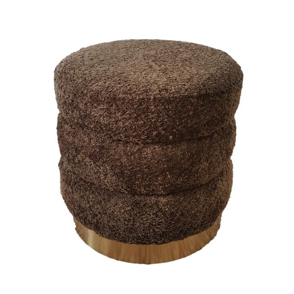 Пуфик LAUREN D35xH38см, коричневый