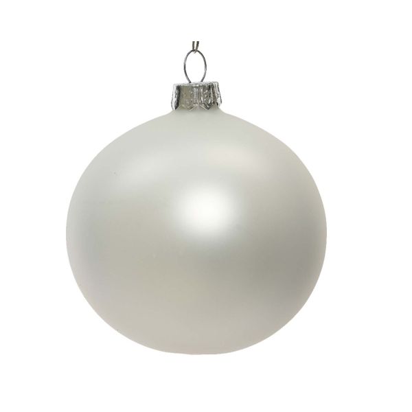 Jõuluehe GLOW D8cm, matt klaas, valge