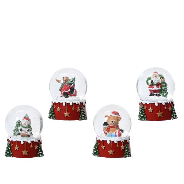 Snow globe SHINE SNOW D6,5xH8,8cm, mix