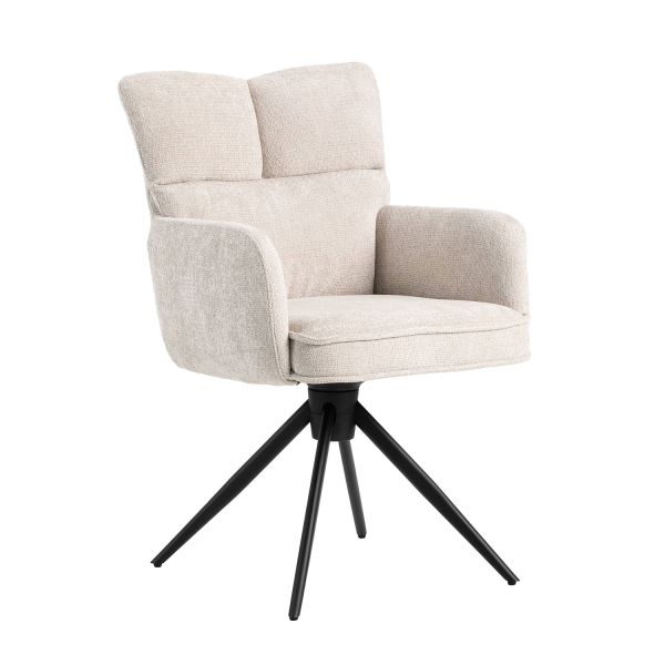 Chair LORENA swivel, white