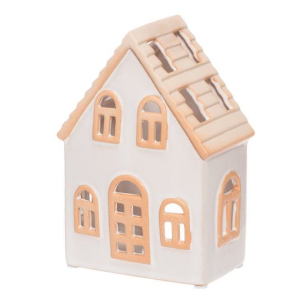 Lantern for candle 4Living HOUSE H14cm, white porcelain