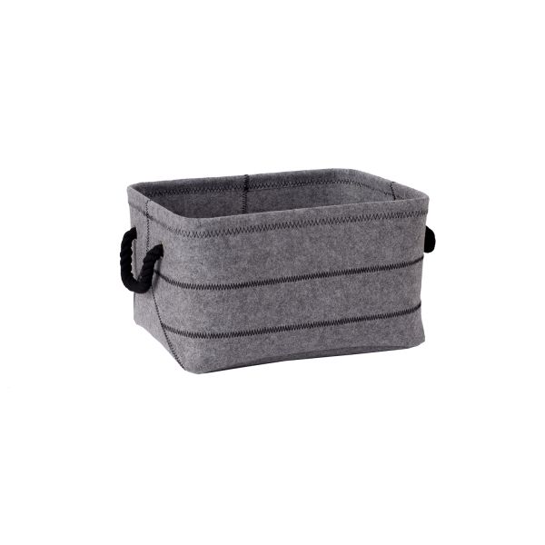 Basket MAX FELT-3, 36x26xH20cm, light grey