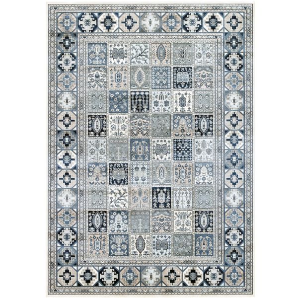 Carpet ZAHRA 160x230cm, sand/blue