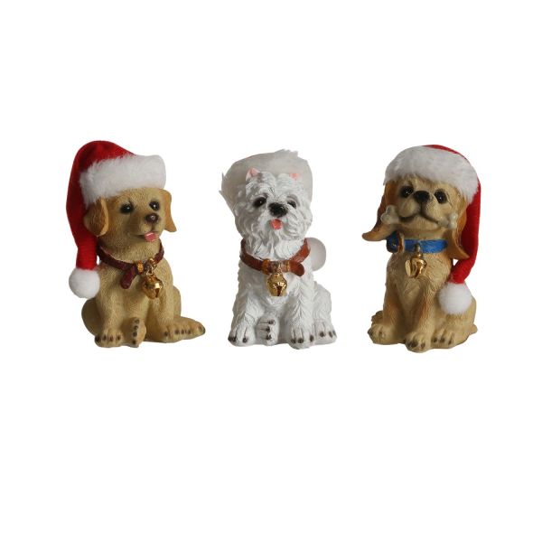 Dekoratiivkuju SHINE XMAS DOG H8cm mix