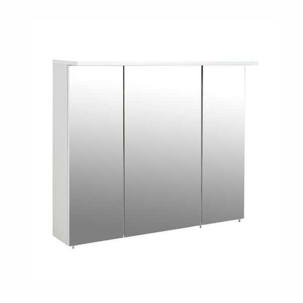 Зеркальный шкаф с LED-светильником PROFIL 16, 90x16xH73см белый глянцевый