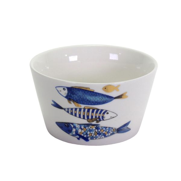 Kauss BLUE FISH, D14cm, sinine/kuld