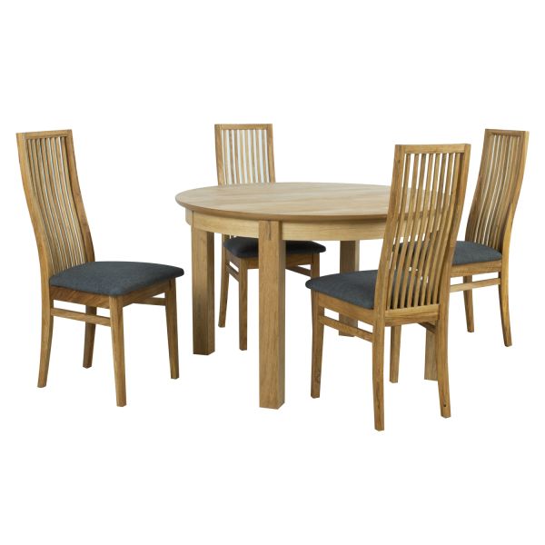 Dining set CHICAGO NEW round table and 4 chairs (19923)