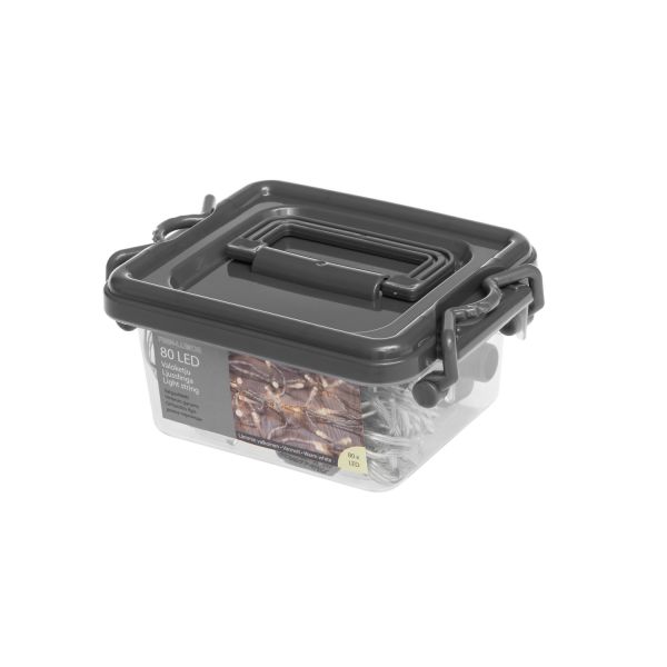 FINNLUMOR LIGHT CHAIN 80LED WARM WHITE TRANSPARENT CABLE