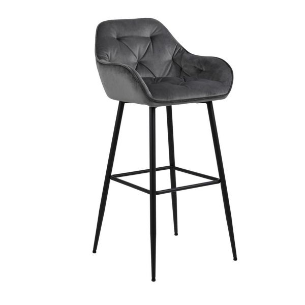 Bar stool BROOKE dark grey