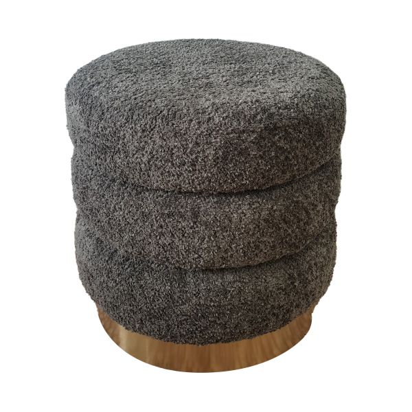 Пуфик LAUREN D35xH38см, темно-серый
