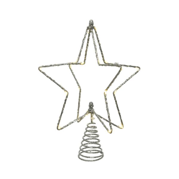 Kuusetipp XMAS LED H25cm, hõbedane