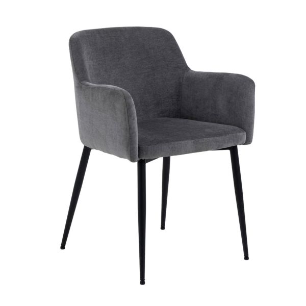 Chair KAREN with armrests, grey