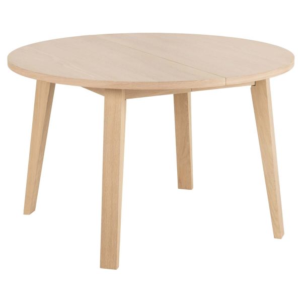 Dining table A-LINE D120/220xH75cm, light oak