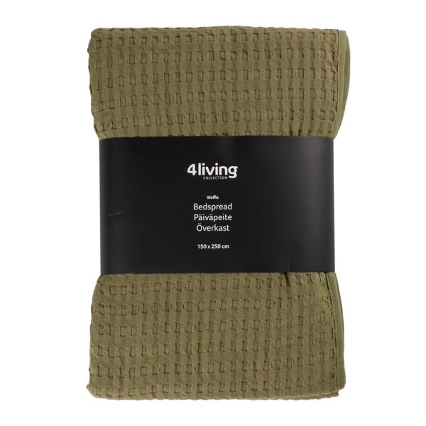 Bedspread WAFFLE GREEN 150x250cm