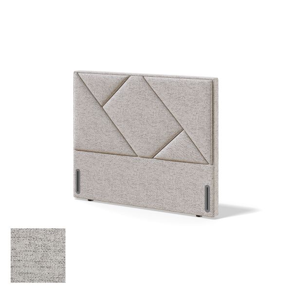 Headboard RED/BLACK GEOMETRY VERANO 80cm, light grey