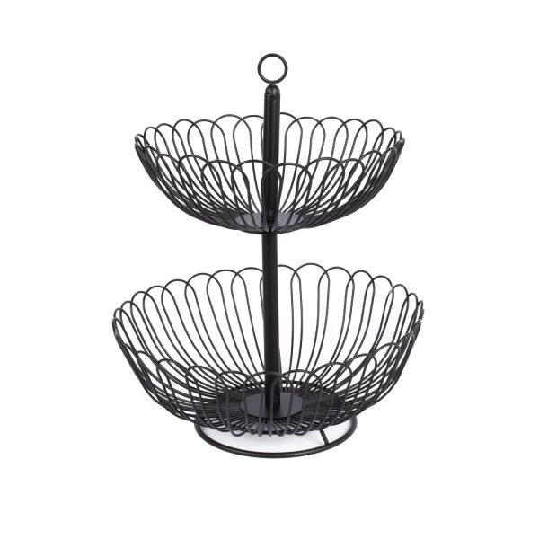 Tiered stand NISSA D32xH38cm, black