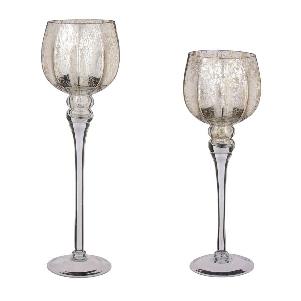 Candle holders CANTA H35/H40cm, golden