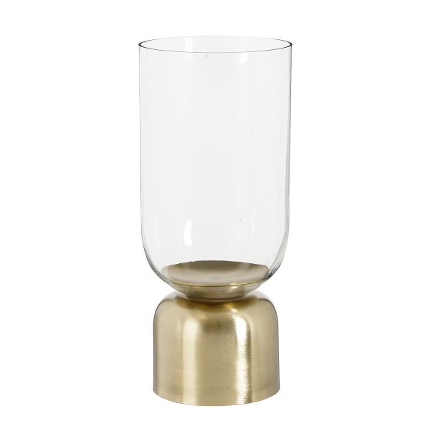 Candle holder NOME H35,5cm, glass/golden