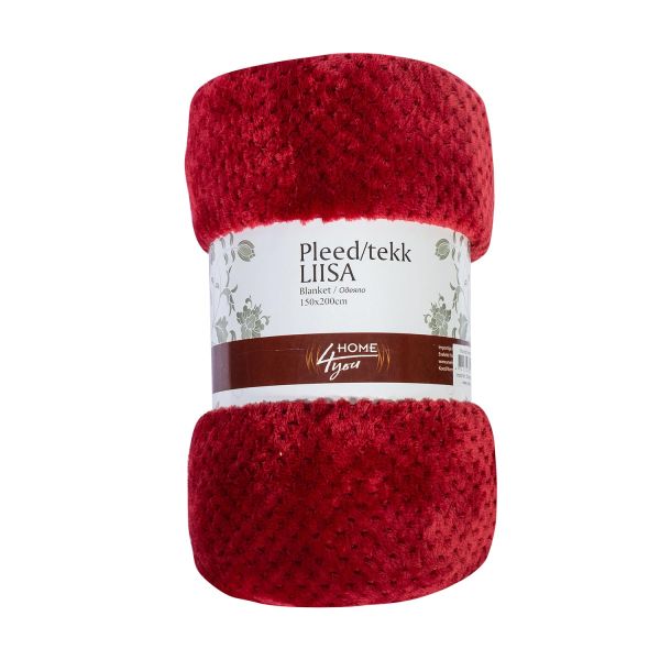 Pleed LIISA CORAL 150x200cm, punane