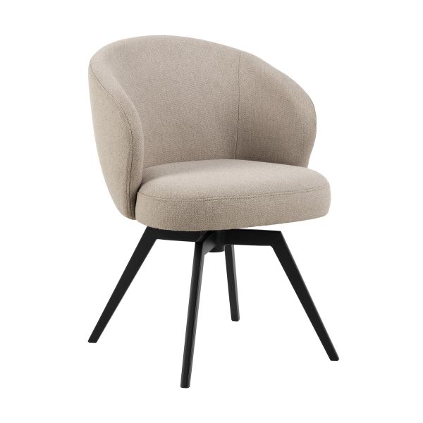 Dining chair DARLENE with armrest, beige