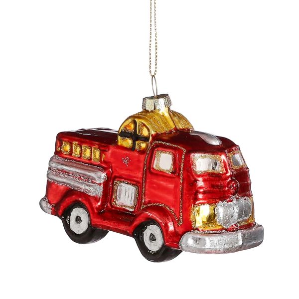 Jõuluehe SHINE FIRE TRUCK 10.5cm punane