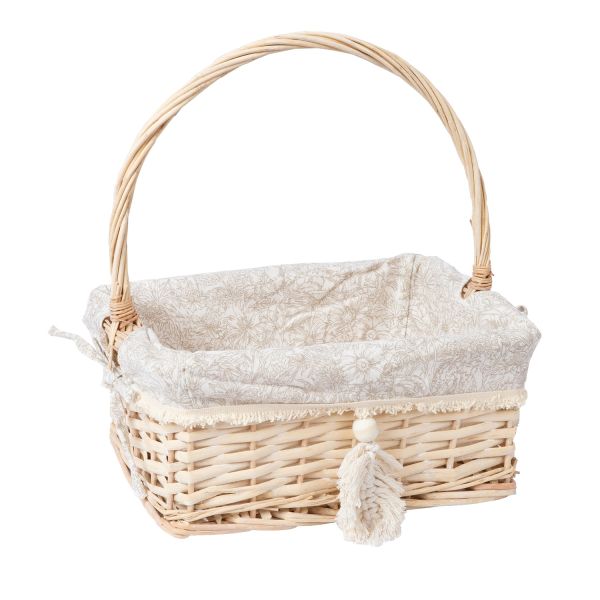 Basket WILLI TASSEL 30x21xH13/33cm