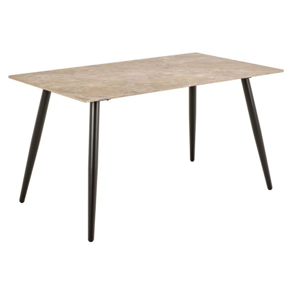 Dining table WICKLOW 140x80xH75cm, brown