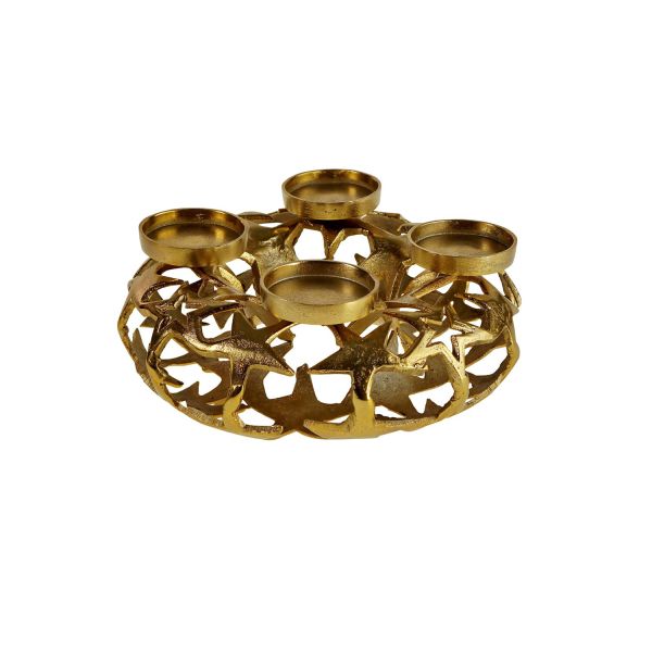 Candle holder STARLIGHT 31x13cm, golden