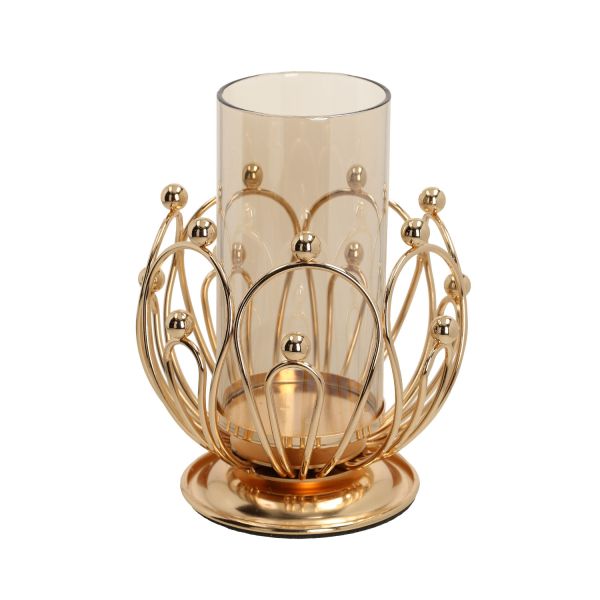 Candlestick LAUDRE D11xH13cm, gold