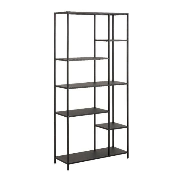 Bookcase NEWCASTLE 79,5x30xH165cm, black