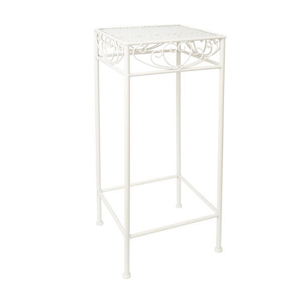 Flower stand SANDY 28x28xH70cm, antique white