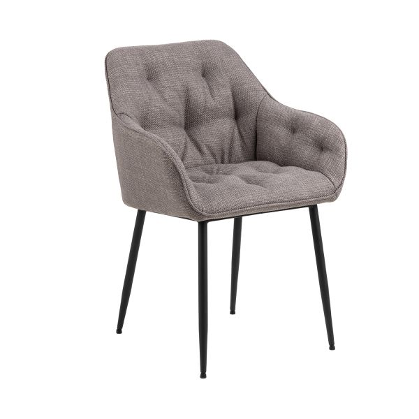 Chair BROOKE with armrests, brown