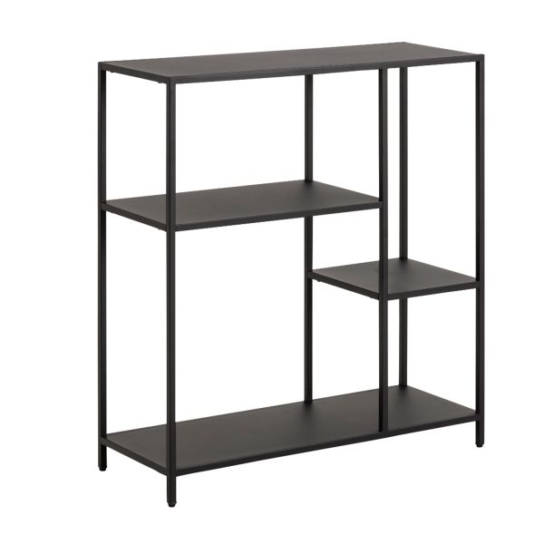 Bookcase NEWCASTLE 79,5x30xH86cm, black