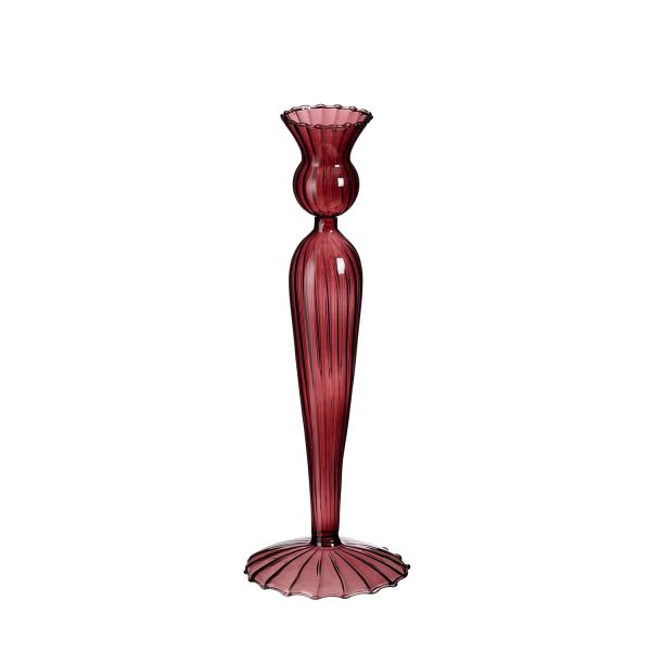 Candle holder JAYDA H25cm, red