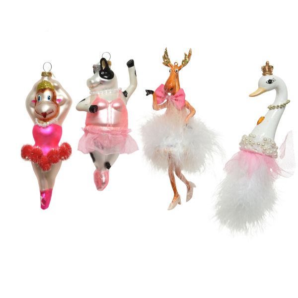 Jõuluehe SHINE POMPOM 18cm, klaas, mix