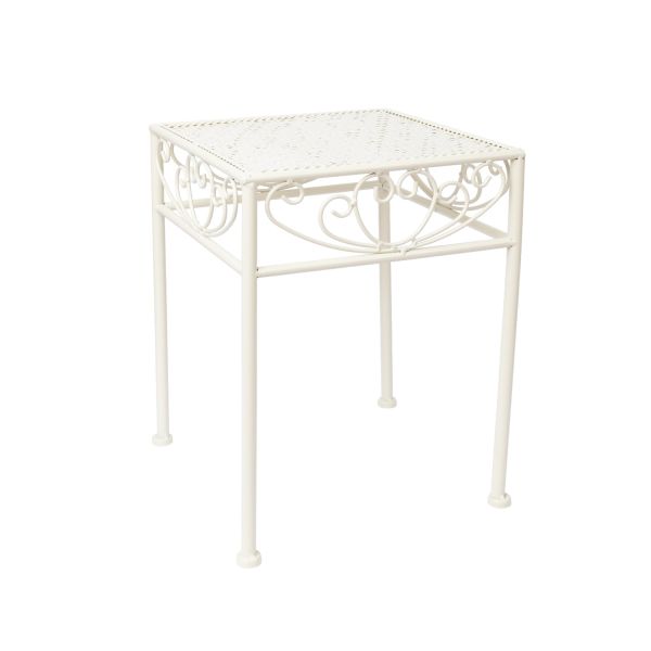 Flower stand SANDY 28x28xH38cm, antique white